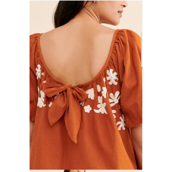 SOLD DO NOT BUY   Medium Embroidered Rust Boho Artsy Festival Folk - Picture 4 of 13